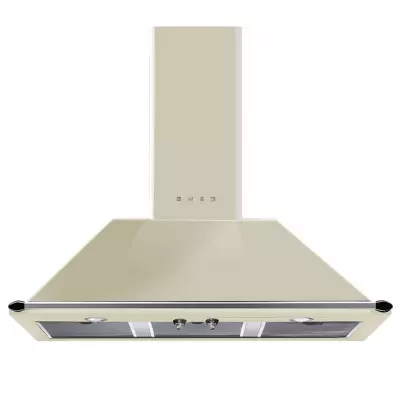 Hotte d�corative 100cm 787m3/h Cr�me - SMEG R�f. KT100PE