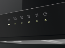 Hotte décorative 90cm 480m3/h (505m3/h intensif) Noir  - AEG Réf. DBE5971R