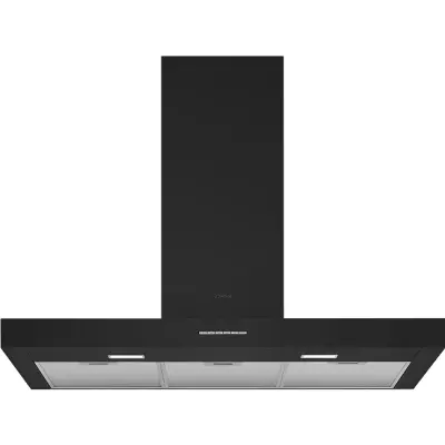 Hotte d�corative 90cm 480m3/h (713m3/h intensif) Noir mat - SMEG Elite R�f. KBT900NE
