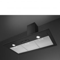 Hotte décorative 90cm 588m3/h (puissance max.) Anthracite mat - SMEG Réf. KSED95AE
