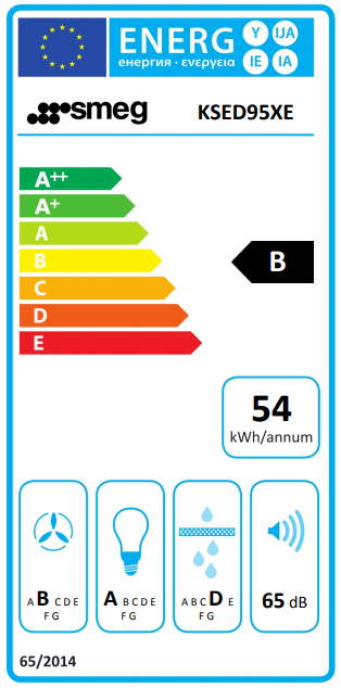 Hotte de cuisine aspirante Pyramide 60cm Noir SMEG KSED65NEE - Oskab