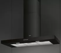 Hotte d&eacute;corative box 110cm 438 m&sup3;/h A Noir Brillant - SMEG Elite R&eacute;f. KBT110BL