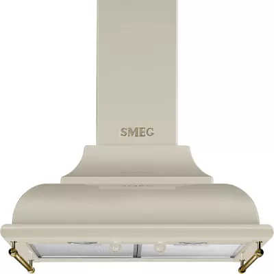 Hotte d�corative Cortina 60cm 582m3/h (798m3/h intensif) Cr�me / laiton antique - SMEG Elite R�f. KC16POE