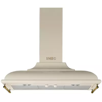 Hotte d�corative Cortina 90cm 788m3/h Cr�me / laiton antique - SMEG R�f. KC19POE