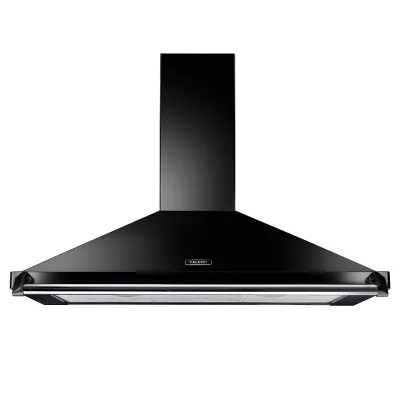Hotte d�corative Falcon Classic Noir FCLAHDC100BL/C 100cm 480m3/h (puissance max.) avec barre et badge Chrom�