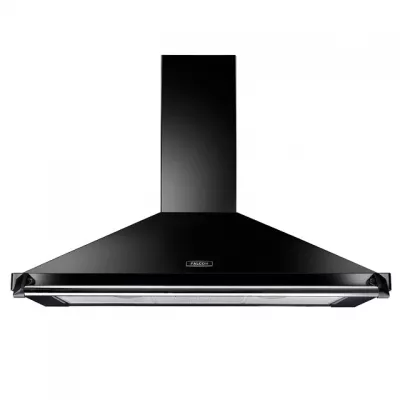 Hotte d�corative Falcon Classic Noir FCLAHDC90BL/C 90cm 480m3/h (puissance max.) avec barre et badge Chrom�