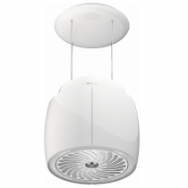 Hotte décorative îlot 70cm 440m3/h (600m3/h intensif) Blanc - MIELE Réf. DA 7378 D Aura 4.0