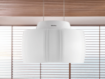 Hotte décorative îlot 70cm 440m3/h (600m3/h intensif) Blanc - MIELE Réf. DA 7378 D Aura 4.0