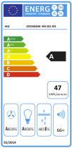 Hotte décorative inclinée 90cm 500m3/h (520m3/h intensif) Noir - AEG Réf. DVE5962HB