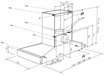 Hotte décorative Mercury PC 120cm 775m3/h Inox - FALCON Réf. MHDPC1200SS/-EU