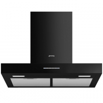 Hotte décorative murale 60cm 473m3/h A Noir - SMEG Réf. KBT600BL