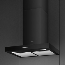 Hotte décorative murale 60cm 473m3/h A Noir - SMEG Réf. KBT600BL