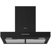 Hotte décorative murale 60cm 473m3/h A Noir mat - SMEG Réf. KBT600MB