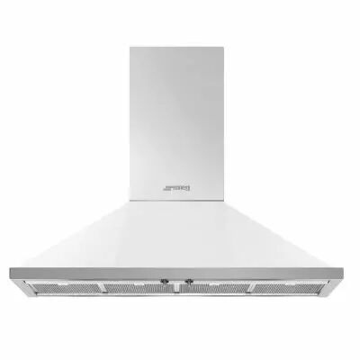 Hotte d�corative Portofino 120cm 777m3/h Blanc - SMEG ELITE R�f. KPF12WH