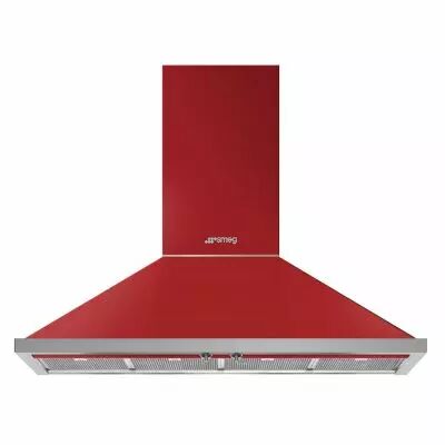 Hotte d�corative Portofino 120cm 777m3/h Rouge - SMEG ELITE R�f. KPF12RD