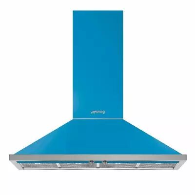 Hotte d�corative Portofino 120cm 777m3/h Turquoise - SMEG ELITE R�f. KPF12T