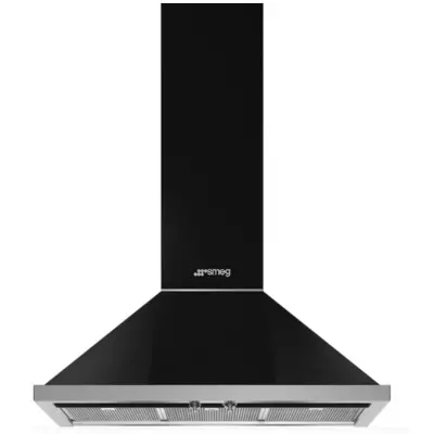 Hotte d�corative Portofino 90cm 797m3/h Noir - SMEG ELITE R�f. KPF9BL