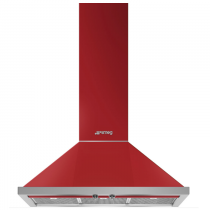 Hotte décorative Portofino 90cm 797m3/h Rouge - SMEG ELITE Réf. KPF9RD