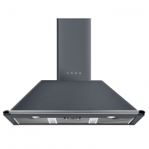 Hotte décorative pyramidale 100cm 606m3/h (787m3/h intensif) Gris ardoise - SMEG Elite Réf. KT100GRE