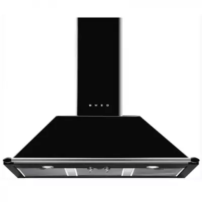 Hotte d�corative pyramidale 100cm 787m3/h Noir - SMEG R�f. KT100BLE