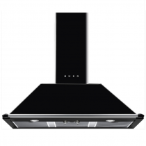 Hotte décorative pyramidale 100cm 787m3/h Noir - SMEG Réf. KT100BLE