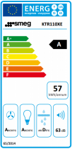Hotte décorative pyramidale 110cm 788m3/h Inox -SMEG Réf. KTR110XE