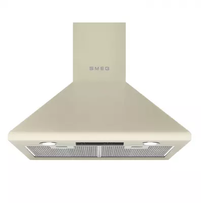 Hotte d�corative pyramidale 60cm 420m3/h (635m3/h intensif) Cr�me - SMEG Elite R�f. KSED65PE
