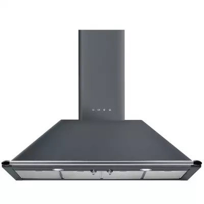 Hotte d�corative Victoria 110cm 567m3/h (788m3/h intensif) Gris ardoise - SMEG Elite R�f. KT110GRE