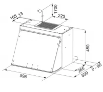 Hotte escamotable FFI 622 GR 60cm 580m3/h Inox - FRANKE R&eacute;f. 433181