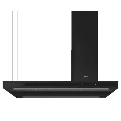 Hotte �lot 120cm 560m3/h (739m3/h intensif) Noir mat - SMEG Elite R�f. KLTI12L4MB