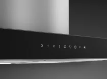 Hotte îlot 90cm 626m3/h (778m3/h intensif) Inox / verre Noir -SMEG Elite Réf. KBTI9L4VN