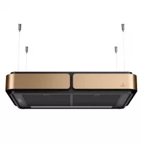 Hotte îlot Celeste 80cm Inox noir mat / cuivre - Roblin Réf. 6503203