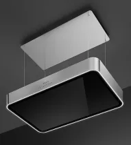 Hotte &icirc;lot ISOLA 100cm 420 m&sup3;/h Inox / verre Noir - SMEG Elite R&eacute;f. KSLS10X