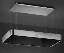 Hotte &icirc;lot ISOLA 100cm 420 m&sup3;/h Inox / verre Noir - SMEG Elite R&eacute;f. KSLS10X