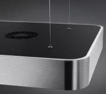 Hotte &icirc;lot ISOLA 100cm 420 m&sup3;/h Inox / verre Noir - SMEG Elite R&eacute;f. KSLS10X