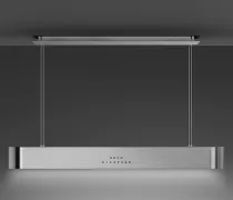 Hotte &icirc;lot ISOLA 100cm 420 m&sup3;/h Inox / verre Noir - SMEG Elite R&eacute;f. KSLS10X