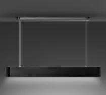 Hotte &icirc;lot ISOLA 100cm 420 m&sup3;/h Noir Mat - SMEG Elite R&eacute;f. KSLS10MB