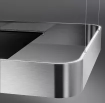 Hotte &icirc;lot ISOLA 180cm 420 m&sup3;/h Inox / verre - SMEG Elite R&eacute;f. KSLS18X