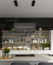 Hotte &icirc;lot Maris FMAS BK EXTRA MATT F80 580m3/h Noir mat - FRANKE R&eacute;f. 321463