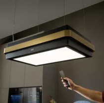 Hotte &icirc;lot MYTHOS FMYS BKGD F80 KL 85cm 600m3/h Noir mat / Reflet d\'or - FRANKE R&eacute;f. 463231