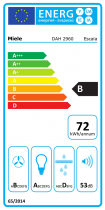 Hotte inclinée 90cm 415m3/h (675m3/h intensif) B Gris graphite - MIELE Réf. DAH 2960 GRGR Escala