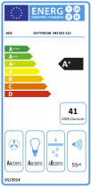 Hotte inclinée 90cm 440m3/h (725m3/h intensif) A+ Noir - AEG Réf. GV77D91SB