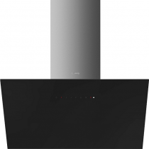 Hotte inclinée 90cm 620m3/h (770m3/h intensif) Noir - SMEG Elite Réf. KICV90BL2