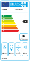 Hotte inclinée Evo Plus 60cm 720m3/h verre Blanc - FRANKE Réf. 470063