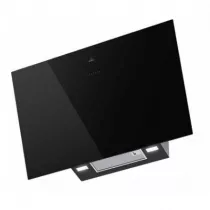 Hotte inclinée Opale 80cm 610m3/h (770m3/h intensif) verre Noir - Roblin Réf. 6486537
