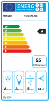 Hotte inclinée Smart One 60cm 700m3/h verre Blanc - FRANKE Réf. 614942