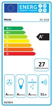 Hotte intégrée 118cm 640m3/h A+ Inox - MIELE Réf. DA 2628 IN