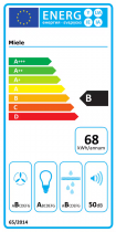 Hotte murale 88cm 415m3/h (670m3/h intensif) B Gris graphite - MIELE Réf. DA 9092 W GR