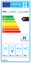 Hotte murale 90cm 640m3/h A++ Inox - MIELE Réf. DA 6698 W IN