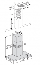 Hotte murale 90cm 645m3/h A Inox - MIELE Réf. DAW 1920 Active